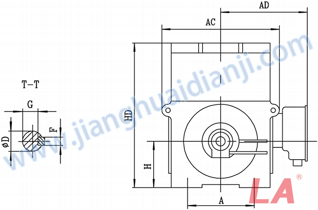 YTM系列磨煤機(jī)用高壓三相異步電動(dòng)機(jī)安裝尺寸圖(IP54、IP55 6KV) - 六安江淮電機(jī)有限公司