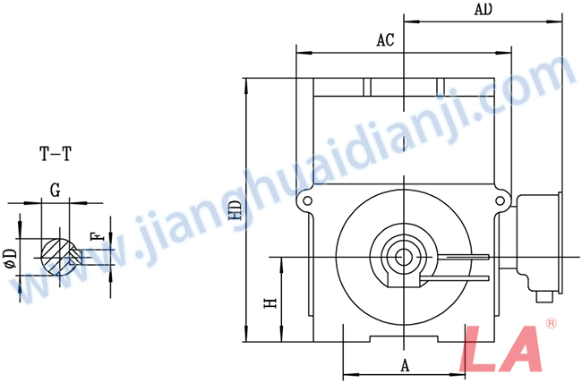 YTM系列磨煤機(jī)用高壓三相異步電動(dòng)機(jī)安裝尺寸圖(IP54、IP55 10KV) - 六安江淮電機(jī)有限公司